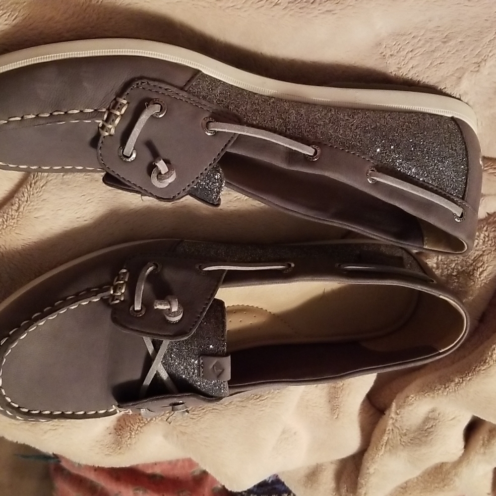Sperry Topsiders womens size 11M grey/silver